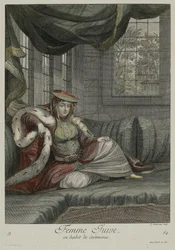 Jüdische Frau in Zeremonialkleidung